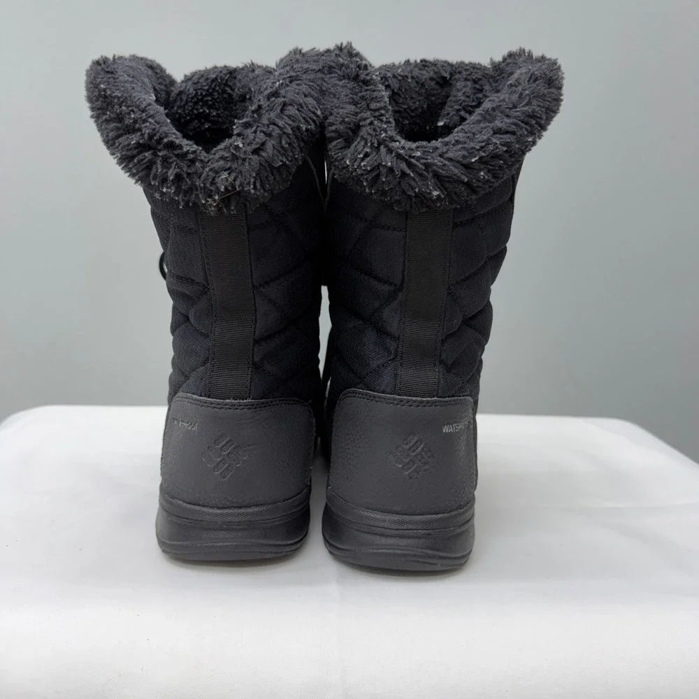 Columbia Ice Maiden II black leather suede waterproof‎ winter boots women's 9.5